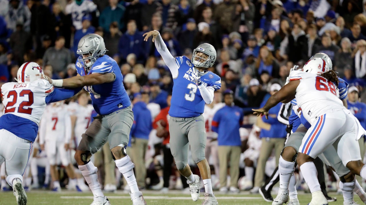 White throws for 350, No. 24 Memphis beats No. 15 SMU 54-48